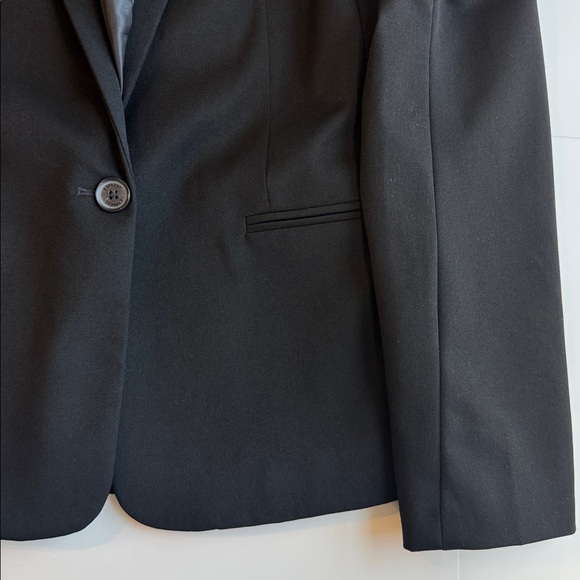Express The Editor Studio Stretch One Button Black Women's Blazer Size 10 - Picture 13 of 16